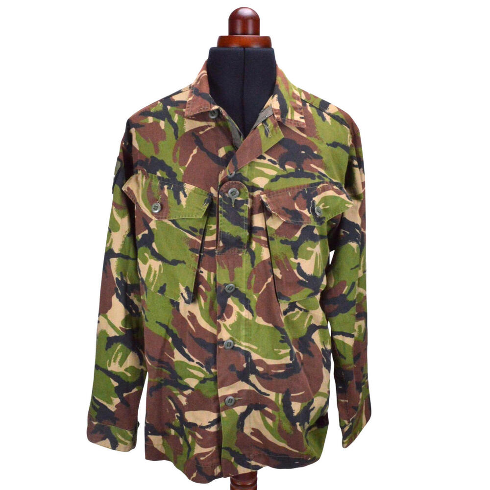 British Army Camo Military Woodland DPM Shirt 180/96 M Reg Royal Air Force Zip